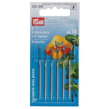 PRYM Borduurnaalden staal met punt 16 1,60x55mm zilverkleurig 125547