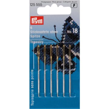 PRYM Borduurnaalden zonder punt st.18 1,20x50mm zilverkleurig 125555