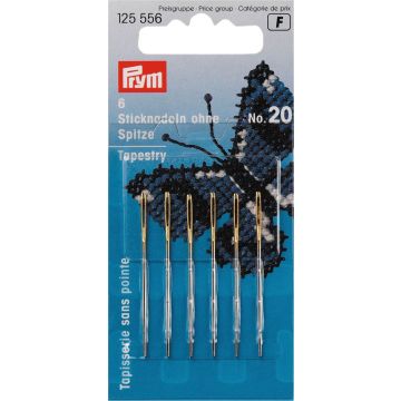 PRYM Borduurnaalden zonder punt st.20 1,00x43mm zilverkleurig 125556