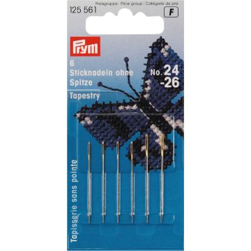 PRYM Borduurnaalden zonder punt staal 24-26 zilverkleurig 125561