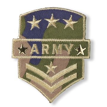PRYM Military Army wapenschild kaki 926405