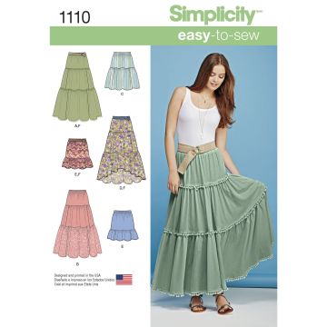 Simplicity patroon 1110 maat 30 t/m 52