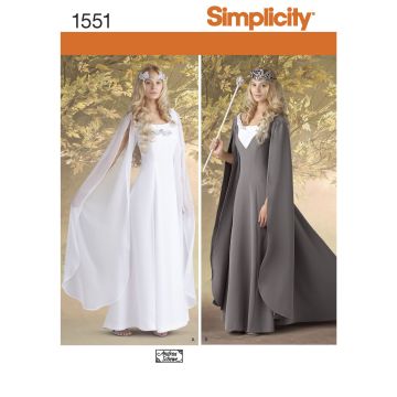 Simplicity patroon 1551 maat 34 t/m 40