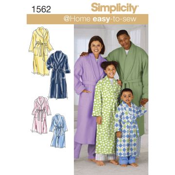 Simplicity patroon 1562 maat 104 t/m 48