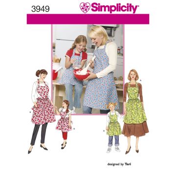 Simplicity patroon 3949 maat 98 t/m 46
