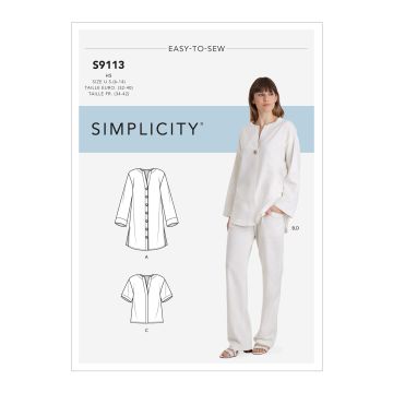 Simplicity patroon 9113 maat 42 t/m 50