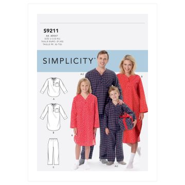Simplicity patroon 9211 maat 34 t/m 48