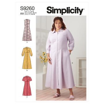 Simplicity patroon 9260 maat 36 t/m 44