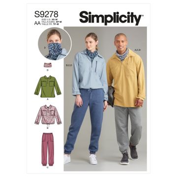 Simplicity patroon 9278 maat 34 t/m 38