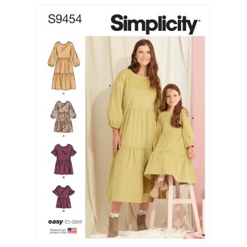 Simplicity patroon 9454 maat 98 t/m 104