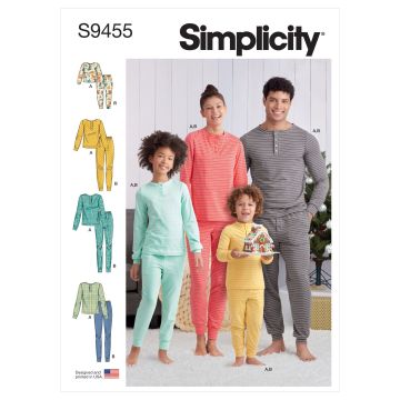 Simplicity patroon 9455 maat 104 t/m 50