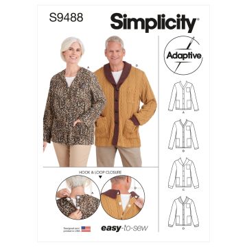 Simplicity patroon 9488 maat 30 t/m 46