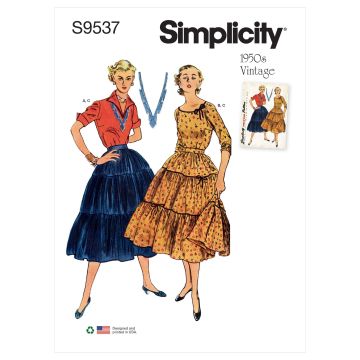Simplicity patroon 9537 maat 40 t/m 48