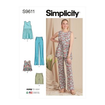 Simplicity patroon 9611 maat 30 t/m 38