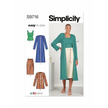 Simplicity patroon 9716 maat 38 t/m 46
