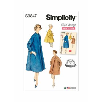 Simplicity patroon 9847 maat 34 t/m 42