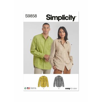 Simplicity patroon 9858 maat 30 t/m 52