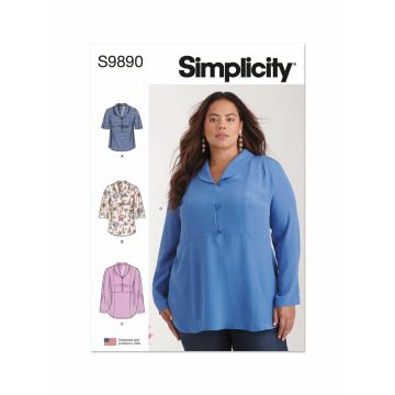 Simplicity patroon 9890 maat 56 t/m 64