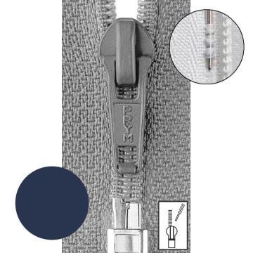 Prym Ritssluiting Kunststof 6mm fijn Brei-Rits Deelbaar Marine #210 40 cm