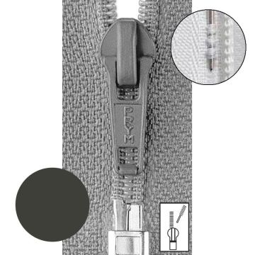 Prym Ritssluiting Kunststof 6mm fijn Brei-Rits Deelbaar Olijf Bruin #542 65 cm