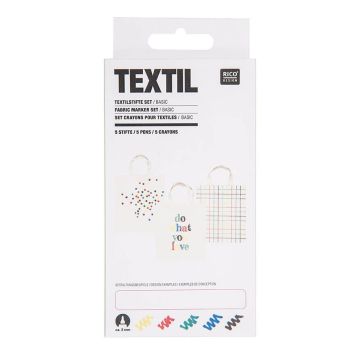 Textile Marker Set Basic (5st)
