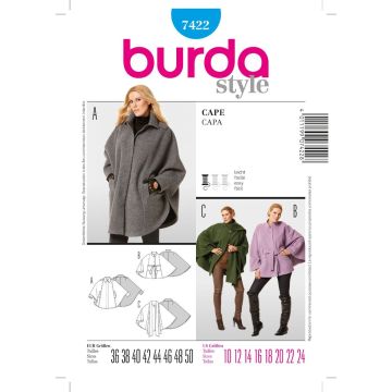 Burda patroon 7422 maat 36 t/m 50