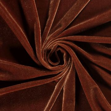 Plain Fluweel brique