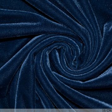 Plain Fluweel Royal Blue