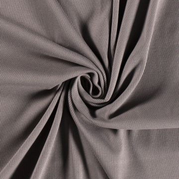 Rib tricot katoen grijs
