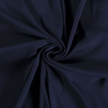 Rib tricot katoen blauw