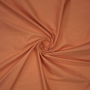 Stretch poplin washed zacht oranje