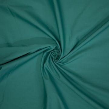 Stretch poplin washed zeegroen