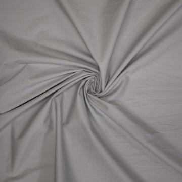 Stretch poplin washed zilvergrijs