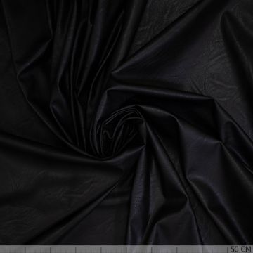 Metallic stretch im. leer zwart