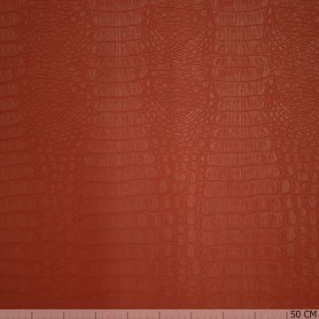 Croco stretch imitatie leer brique