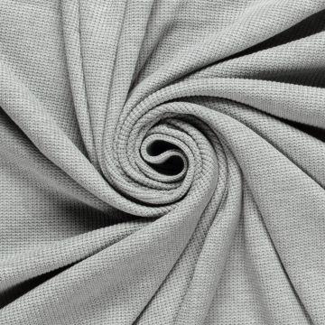 Knitted katoen licht grijs melange