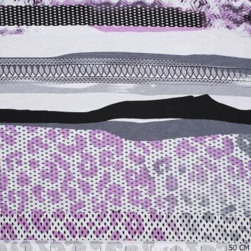 Tricot Lines and Spots Pink