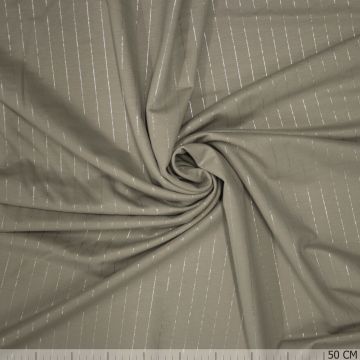 Lurex krijtstreep beige