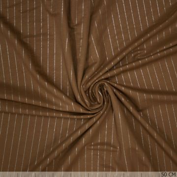 Lurex krijtstreep camel