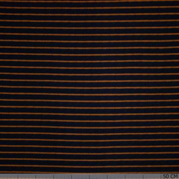 Tricot strepen stepped marine-terra