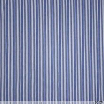 Poplin streep blue