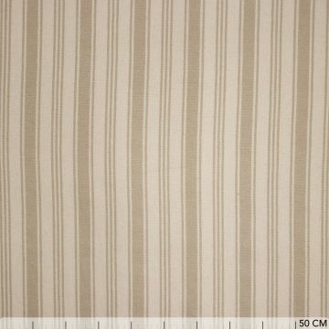 Cotton naturel strepen beige