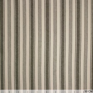 Cotton naturel strepen khaki