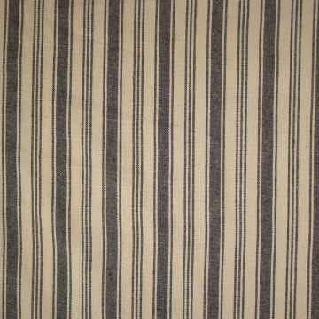 Cotton naturel strepen zwart