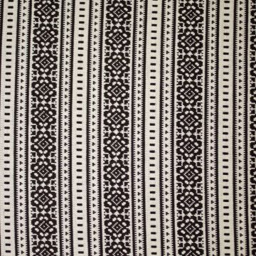 Knitted Noorse streep zwart-wit
