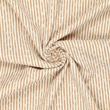 Crinkle Celine Flower Embroidery camel
