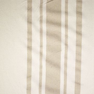 Cotton naturel brede streep beige