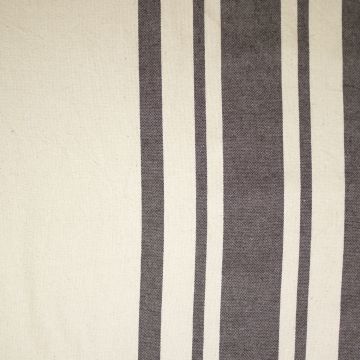 Cotton naturel brede streep bruin