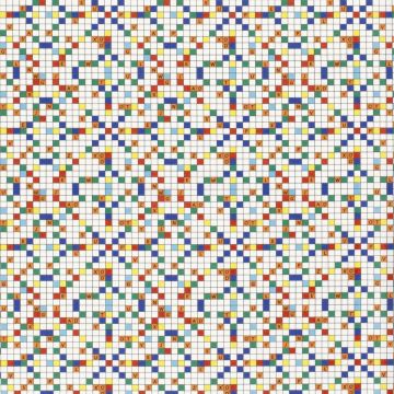 Katoen poplin kruiswoordpuzzel multico