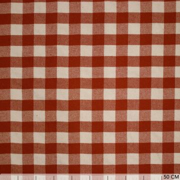 Cotton naturel brabants bont 25mm terra